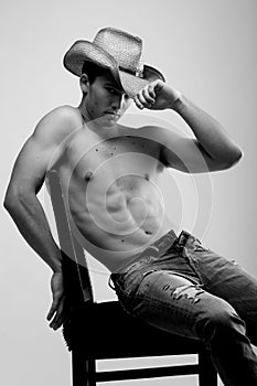 Male Model Posing Without Shirt