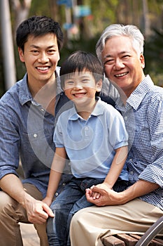 Male Multi Genenration Chinese Family Group