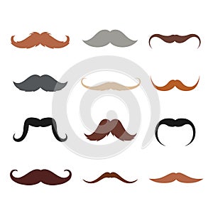 Male mustache set photo