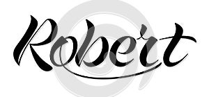 Male name `Robert`, hand written in modern lettering style.