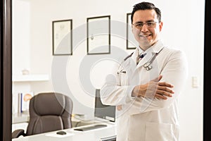 Male neurosurgeon in his office photo