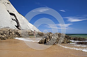 Male nudist on Playa de Covachos beach photo