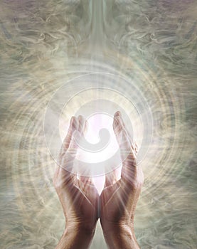 Male Reiki Healing Hands Kundalini Energy Background