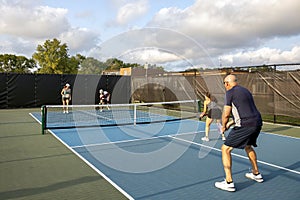 Male Pickleball Player Drop Shot