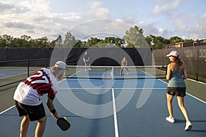 Male Pickleball Player Drop Shot