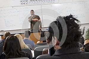 Male Professor Teaching Students