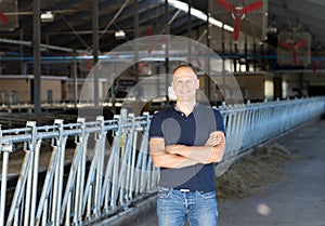 Male rancher in a farm