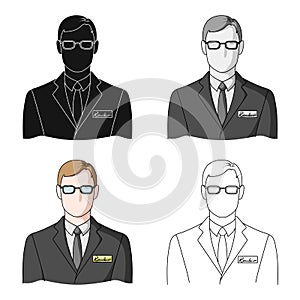 Male realtor.Realtor single icon in cartoon style vector symbol stock illustration web.