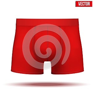 Male red underpants brief. Vector Illustration photo