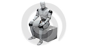 Male robot Sitting