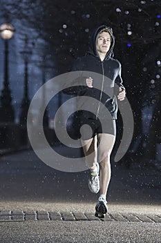 Male Runner On Early Winter Morning
