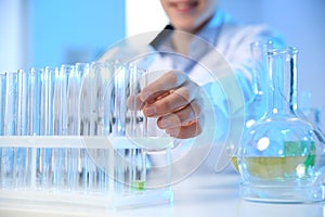 Male scientist working in chemistry laboratory