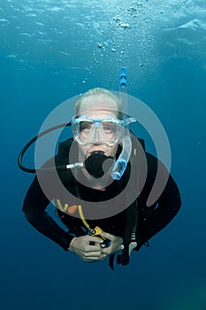 Male scuba diver