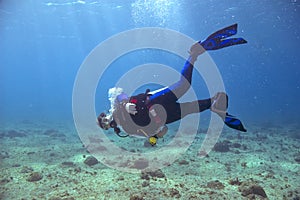 Male scuba diver