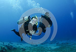 Male scuba divers