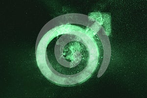 Male sex symbol. Green symbol