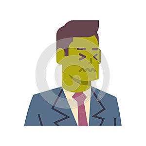 Male Sick Emotion Icon Isolated Avatar Man Facial Expression Concept Face