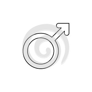 Male sign icon. Male sex symbol