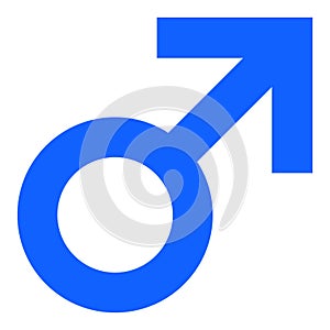 Male Sign Vector Icon Flat Illustration