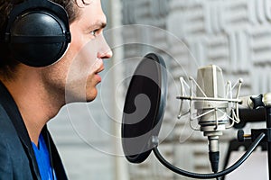 Male Singer or musician for recording in Studio photo