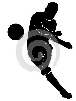 Male soccer player silhouette