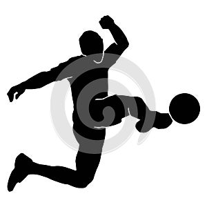 Male soccer player silhouette