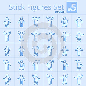 Male stick figures 5.