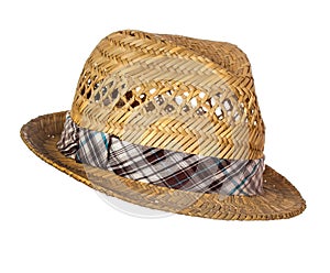 Male straw hat isolated