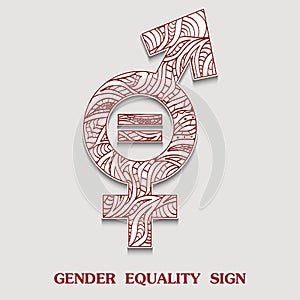 Male with the stroke siymbol for Transgender is a Transgendered sexuality sign with a pattern in tribal Indian style.