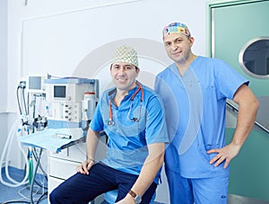 Male surgeon on background in operation room