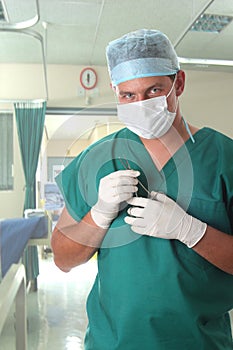 Male surgeon in hospital
