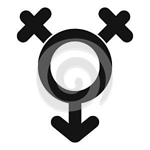 Male surgery poster icon simple vector. Gender identity