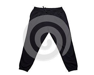 Male sweatpants over white background copy space