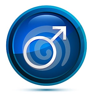 Male symbol icon elegant blue round button illustration