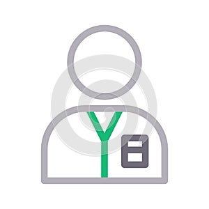 Male thin color line vector icon