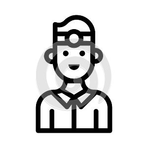 Male thin line vector icon