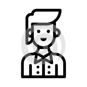 Male thin line vector icon