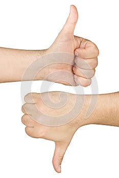 Male Thumb Up Down