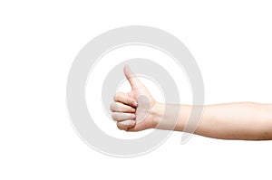 Male Thumb up sign