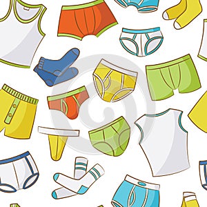 Male Underwear Doodle Pattern