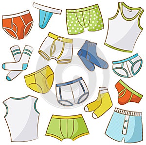 Male Underwear Icon Set