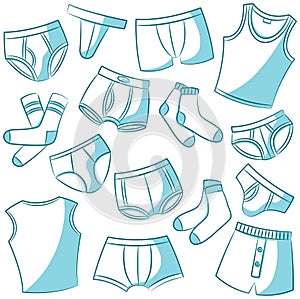 Male Underwear Icon Set