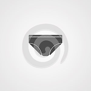 Male underwear vector icon sign symbol