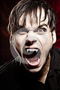 Male vampire screaming