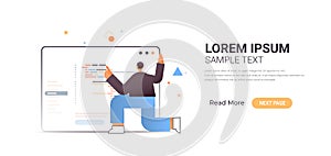 male web developer creating program code development of software and programming concept