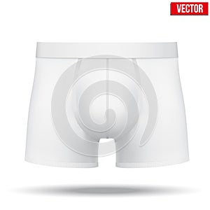 Male white underpants brief. Vector Illustration