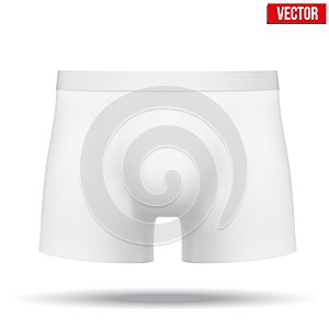 Male white underpants brief. Vector Illustration