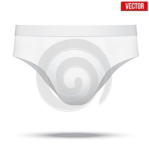 Male white underpants brief. Vector Illustration photo