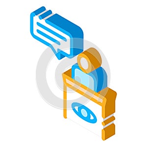 Male Witness Law And Judgement isometric icon vector illustration