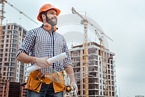 Male work building construction engineering occupation project